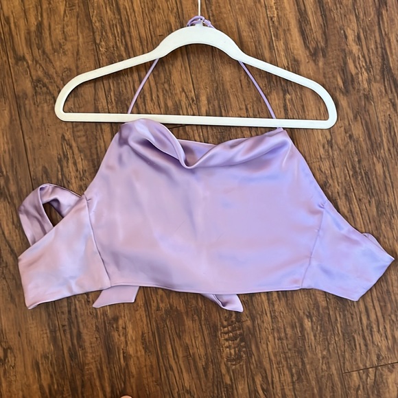 LIKE NEW Zara Satin Lavender Top Size XS - Picture 5 of 5